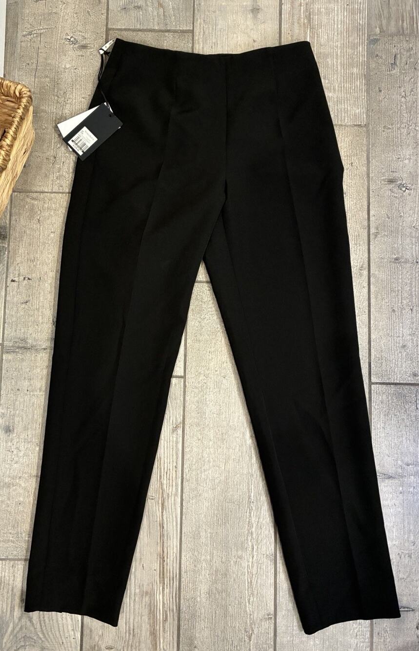 PT Torino Gioia High Rise Side Zip Trousers In Black Size IT 40/US 4 (NWT)